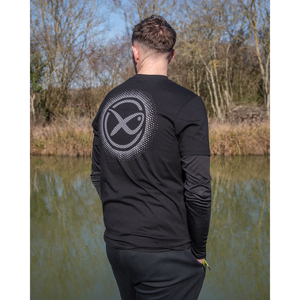 Tricou MATRIX Large Fade T-Shirt, Black/Grey