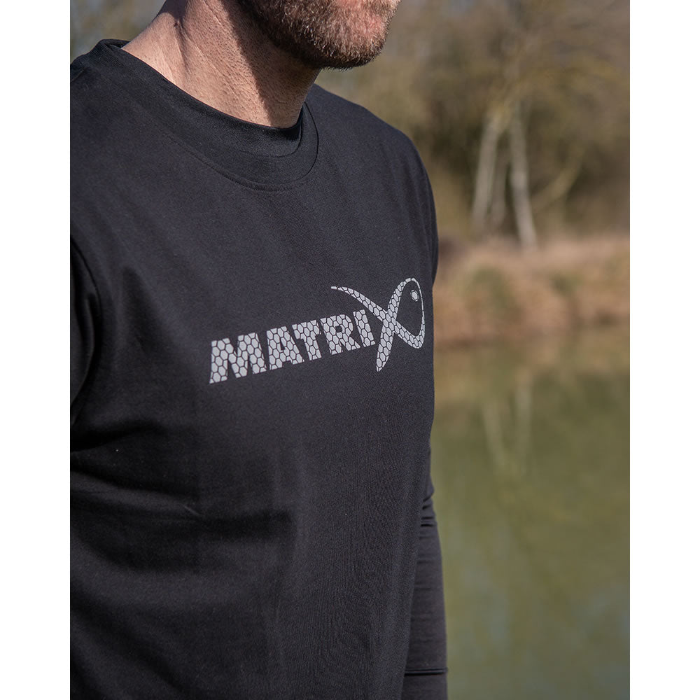 Tricou MATRIX Large Fade T-Shirt, Black/Grey