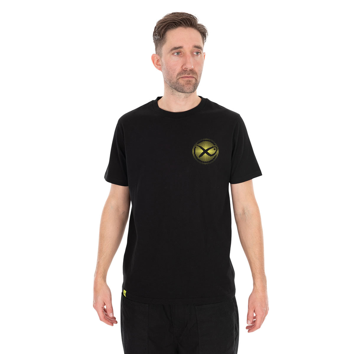 Tricou MATRIX Large Fade T-Shirt, Black/Lime