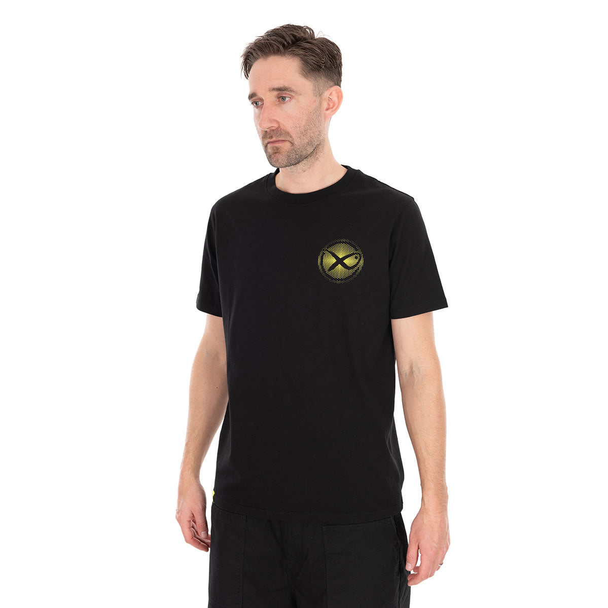 Tricou MATRIX Large Fade T-Shirt, Black/Lime