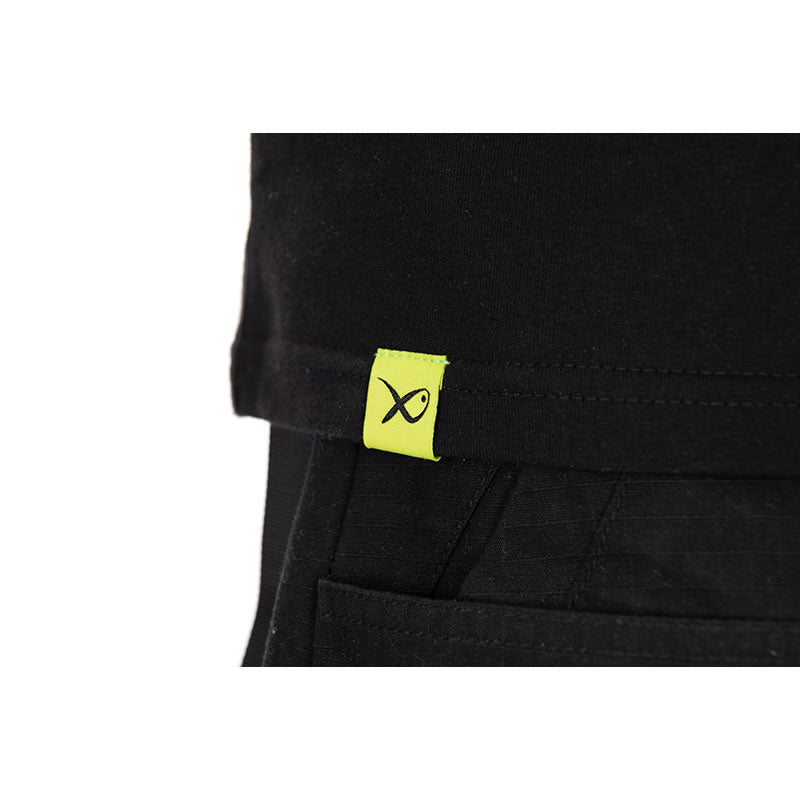 Tricou MATRIX Large Fade T-Shirt, Black/Lime