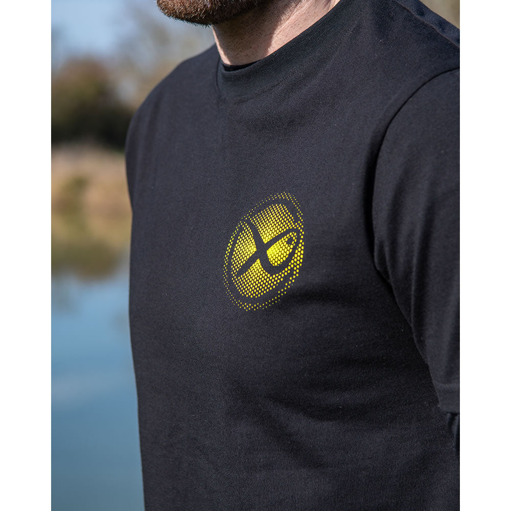 Tricou MATRIX Large Fade T-Shirt, Black/Lime