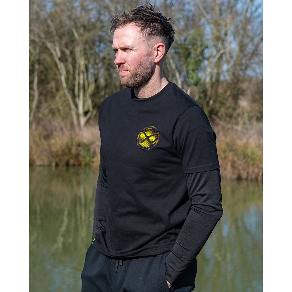 Tricou MATRIX Large Fade T-Shirt, Black/Lime