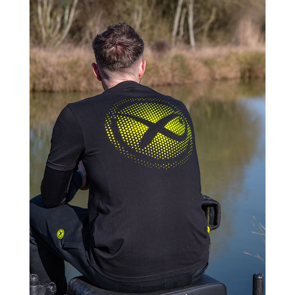 Tricou MATRIX Large Fade T-Shirt, Black/Lime