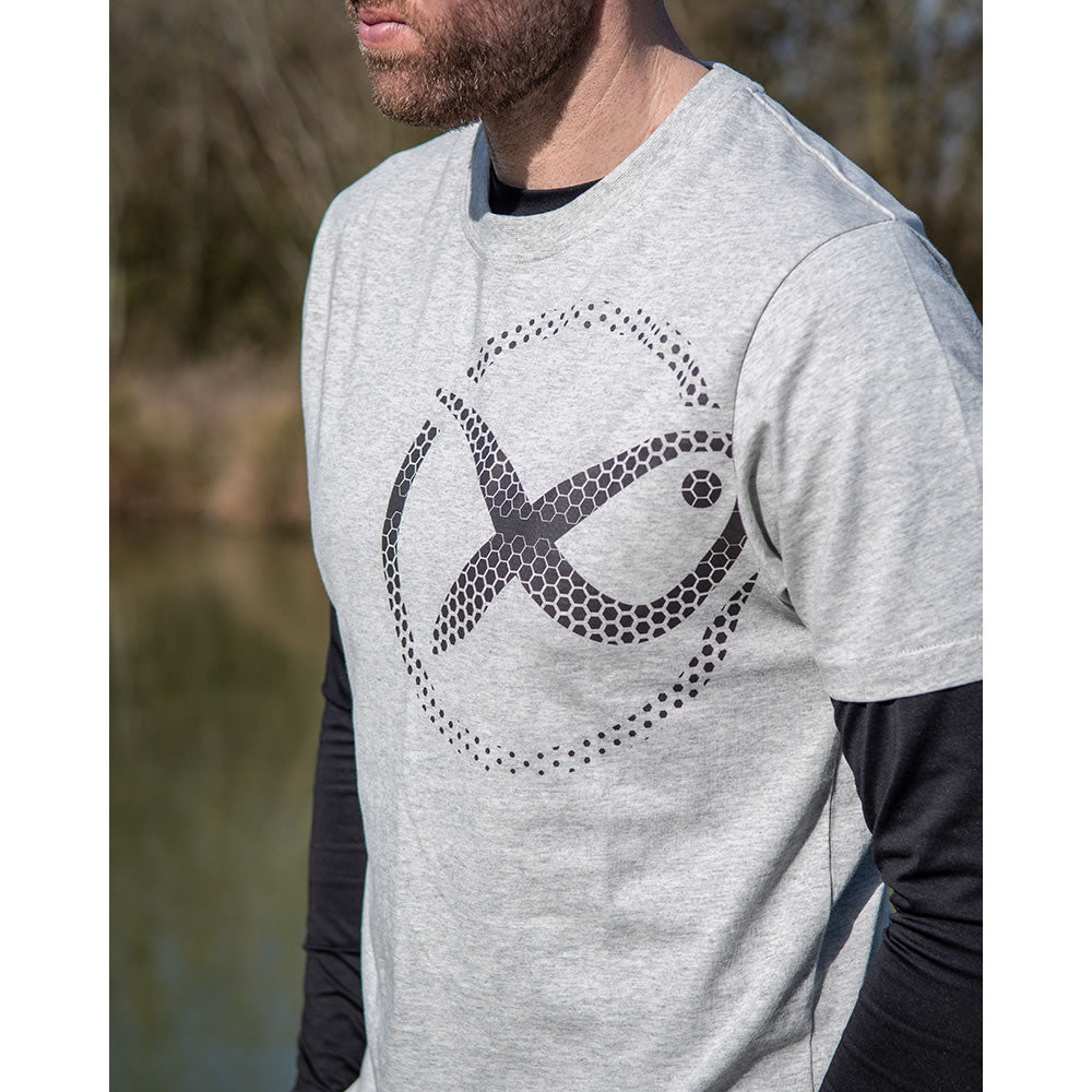 Tricou MATRIX Large Mesh Logo T-Shirt, Grey