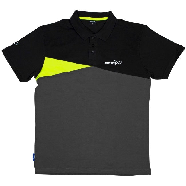 Tricou Matrix Polo Black Grey