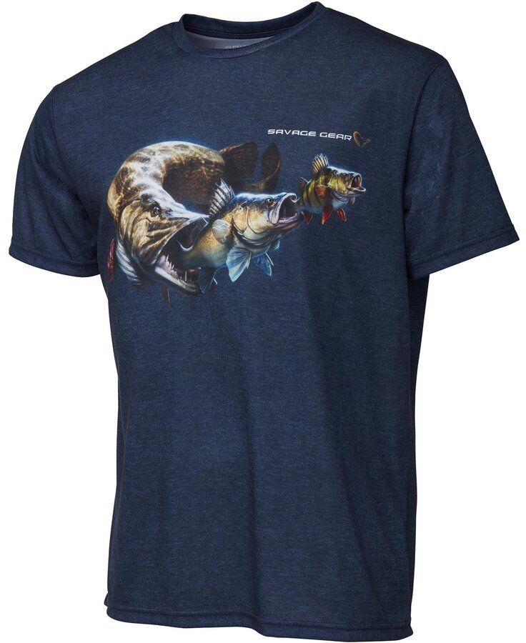 Tricou SAVAGE GEAR Cannibal Blue, Marime S