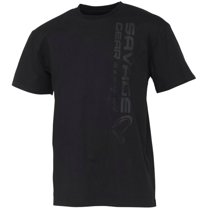 Tricou SAVAGE GEAR Vertical Logo Tee, Negru