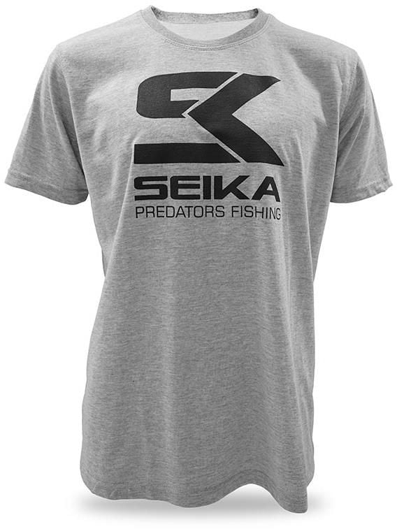 Tricou SEIKA Men's Short Sleeve T-Shirt Predator Fishing Sk Gris