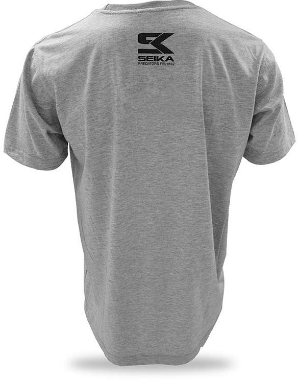 Tricou SEIKA Men's Short Sleeve T-Shirt Predator Fishing Sk Gris