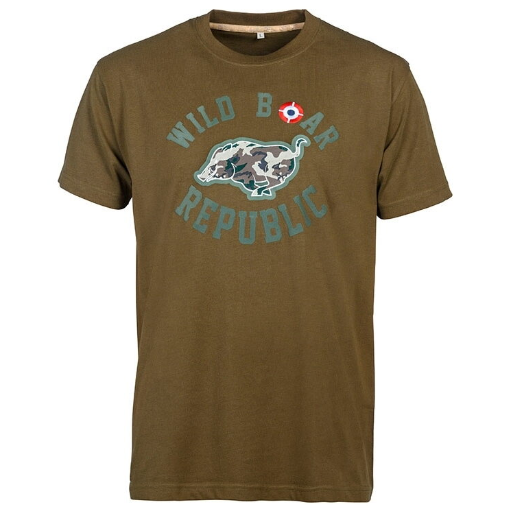 Tricou Treesco Percussion Willd Boar Republic, Kaki