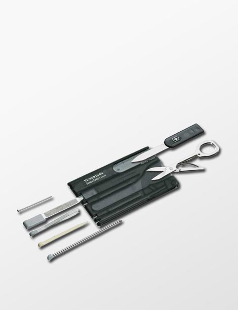 Trusa Multifunctionala Victorinox Swiss Card Classic, negru transparent, Blister