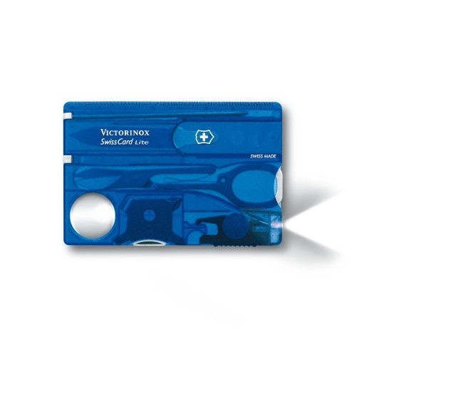 Trusa Multifunctionala Victorinox SwissCard Lite, albastru transparent - 0.7322.T2