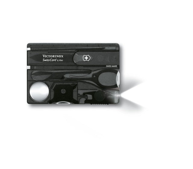 Trusa Multifunctionala Victorinox SwissCard Lite, negru transparent - 0.7333.T3