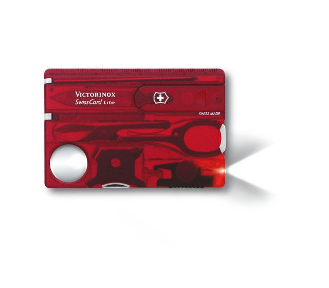 Trusa Multifunctionala Victorinox SwissCard Lite, rosu transparent - 0.7300.T