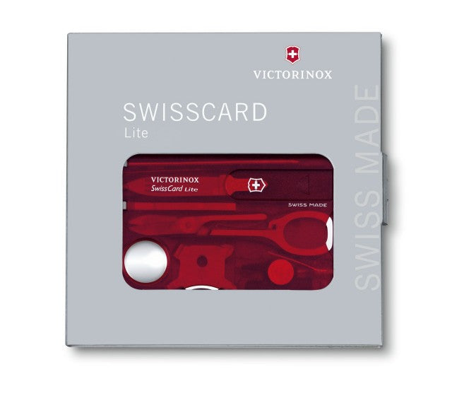 Trusa Multifunctionala Victorinox SwissCard Lite, rosu transparent - 0.7300.T