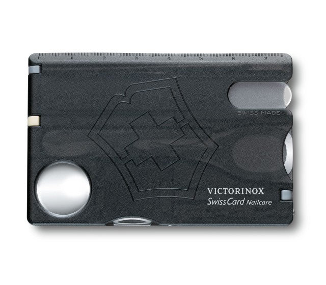 Trusa Multifunctionala Victorinox SwissCard NailCare, negru transparent - 0.7240.T3