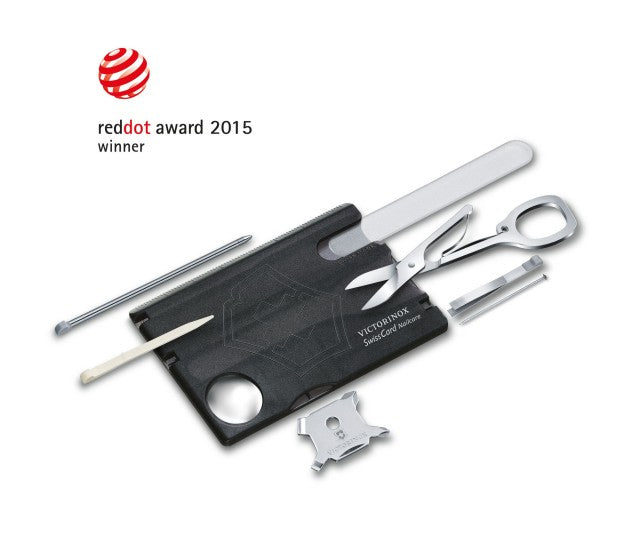 Trusa Multifunctionala Victorinox SwissCard NailCare, negru transparent - 0.7240.T3