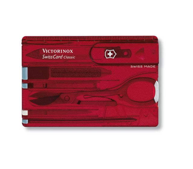Trusa Multifunctionala Victorinox SwissCard, rosu transparent - 0.7100.T