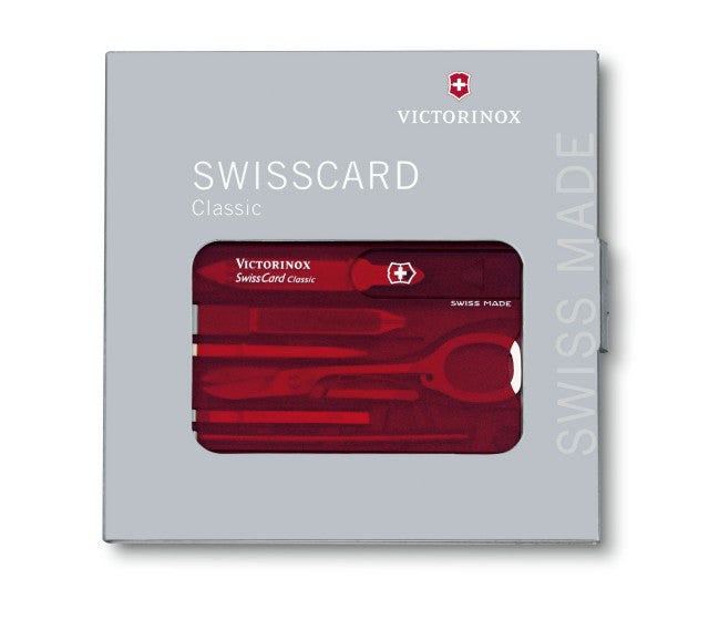 Trusa Multifunctionala Victorinox SwissCard, rosu transparent - 0.7100.T