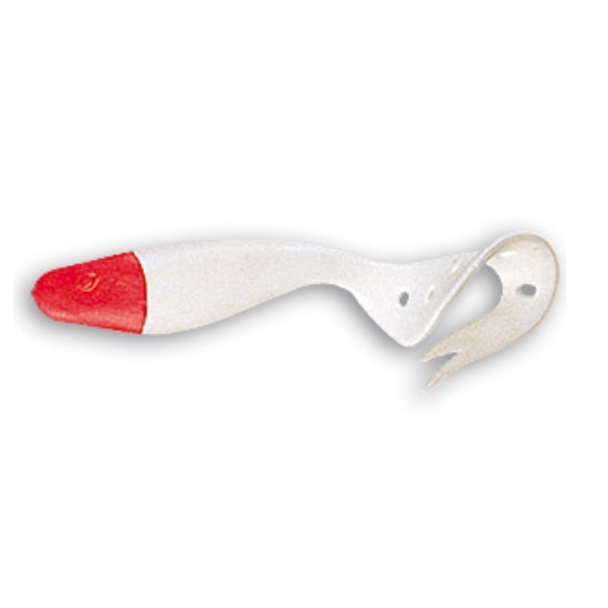 Twister Delaland Sandra 9cm White Red Head 4 Buc