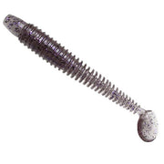 Twister Lunker City Swimming Ribster 4” Grub, 221 Smoke PP, 10cm, 10buc/blister