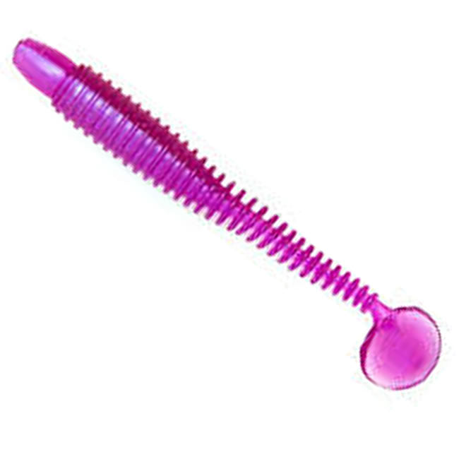 Twister Lunker City Swimming Ribster 4” Grub, 222 Propurple, 10cm, 10buc/blister