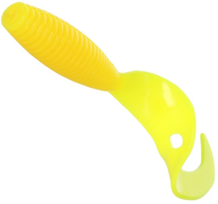 Twister Mikado Grub, Yellow, 3.8cm, 10buc/pac