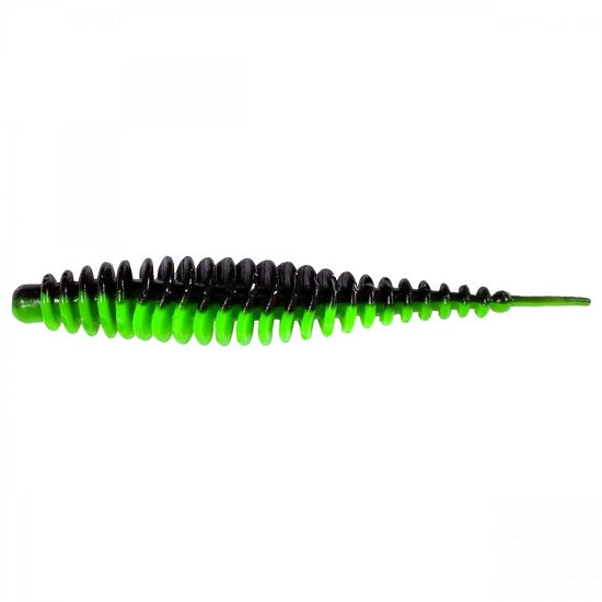 Twister Quantum Magic Trout T-Worm I-Tail 6.5cm 1gr Neon Green Black Garlic