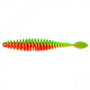 Twister Quantum Magic Trout T-Worm P-Tail 6.5cm 1gr Neon Green Orange Cheese