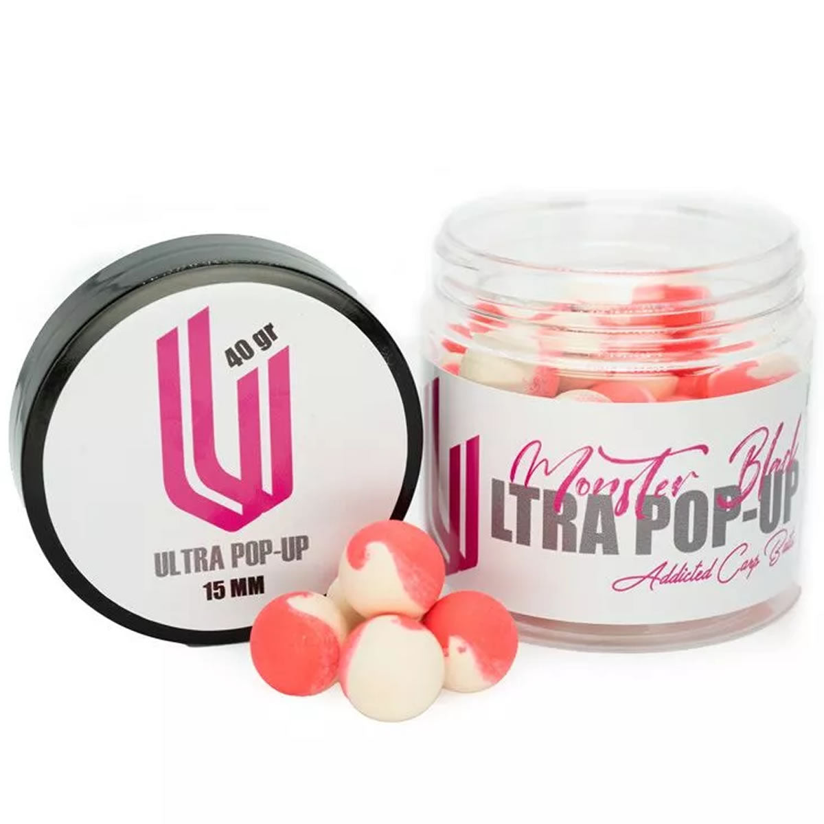 Ultra Pop Up Addicted Carp Baits Monster Black, 15mm, 40g