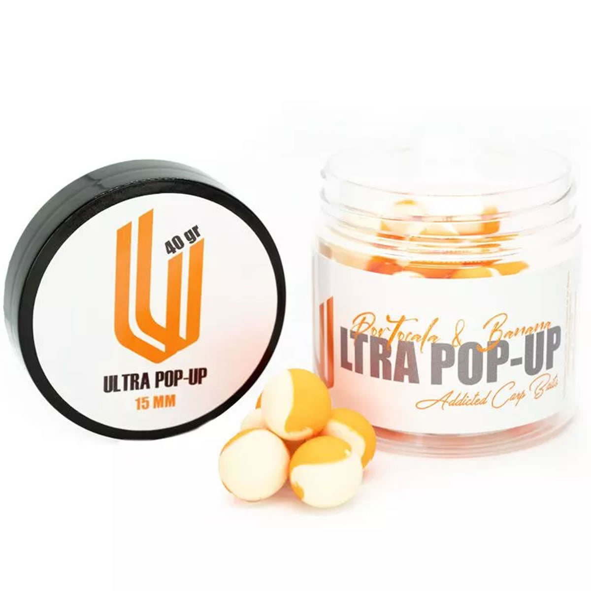 Ultra Pop Up Addicted Carp Baits Portocala &amp; Banana, 15mm, 40g