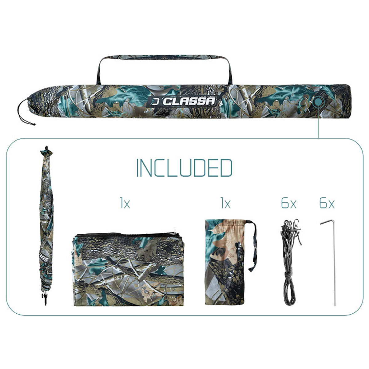 Umbrelă cu Perete Lateral Delphin CLASSA Camo