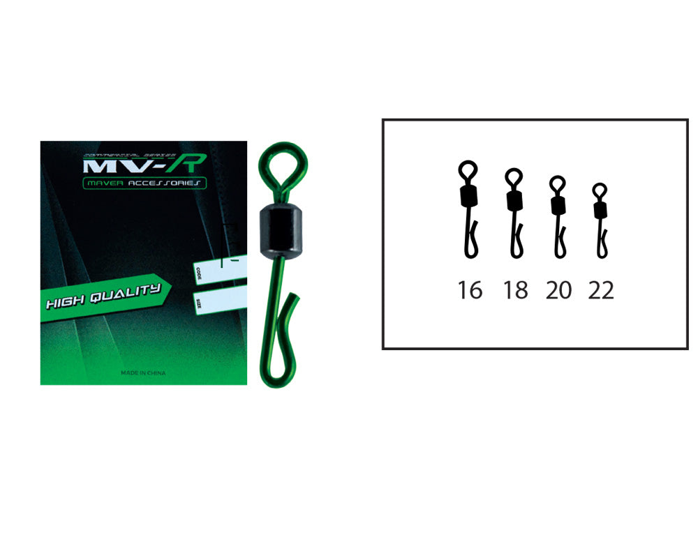 VARTEJ CU AGRAFA MAVER MV-R FAST CHANGE SWIVEL Dual Color 10/plic