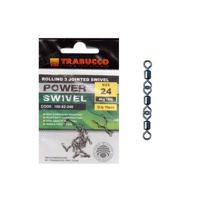 VARTEJ TRABUCCO ROLLING 3 JOINTED SWIVEL NR 10 BUC/PLIC