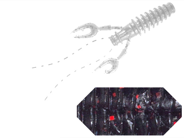 VIBER CRAW COLMIC 3.5" 8.9cm BLACK RED FLK