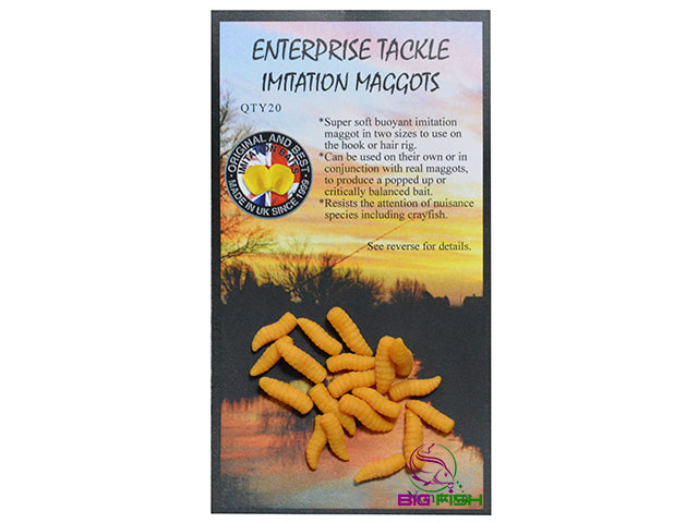 VIERMI ARTIFICIALI FLOTANTI ENTERPRISE TACKLE IMITATION MAGGOTS Galben 20BUC/PLIC