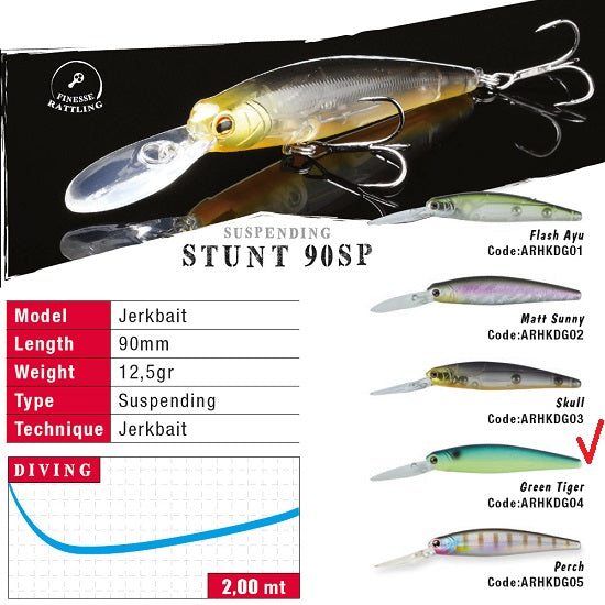VOBLER COLMIC HERAKLES  STUNT 90SP 9.0cm 12.5 g Green Tiger