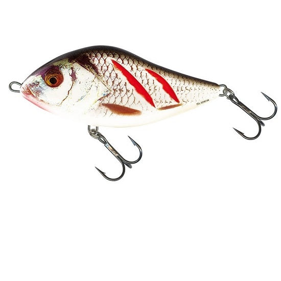 VOBLER SALMO SLIDER SINKING, WOUNDED REAL GREY SHINER, 12CM, 70G