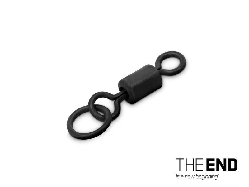 Vârtej pentru crap cu inel Delphin THE END Ring Swivel / 10buc Nr.4 / 28 kg