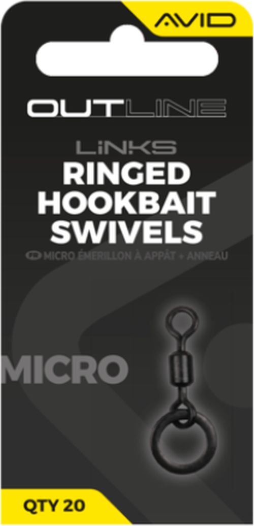 Vartej AVID Outline Micro Ringed Hookbait Swivel, Nr.19, 20buc/pac