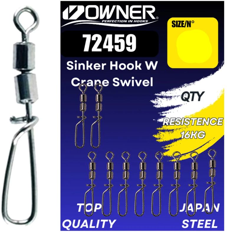 Vartej Agrafa Owner Amaz 72459 Sinker Hook W Crane, 12.4kg, Nr.16, 10buc/plic
