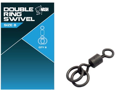 Vartej Cu Anou NASH Double Ring Swivel, Size 8, 8buc/pac