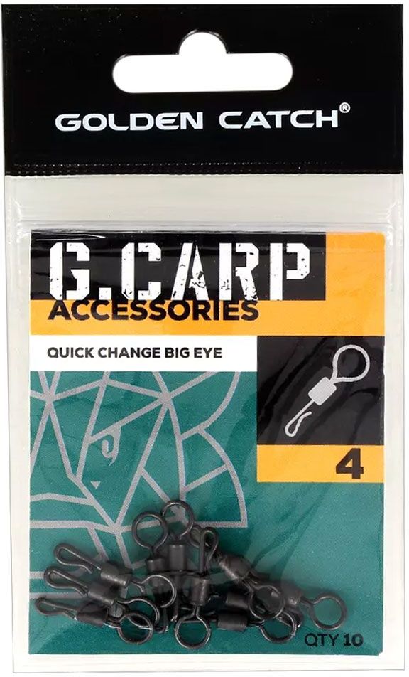 Vartej GOLDEN CATCH G.Carp Quick Change Big Eye, Nr.4, 10buc/pac