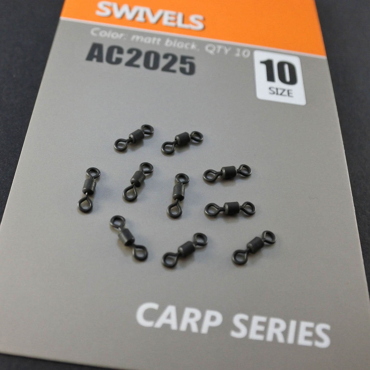 Vartej Orange Swivels Negru Mat, No.7, 10buc/pac