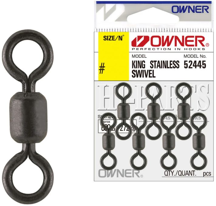 Vartej Owner 52445 Rolling King Stainless Swivel KS-11, 45kg, Nr.6,  14buc/plic