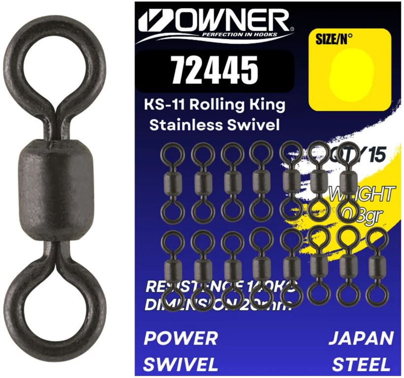 Vartej Owner Amaz 72445 KS-11 Rolling King Stainless Swivel 15buc