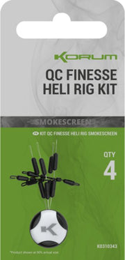 Vartej Rapid KORUM Smokescreen QC Finesse Heli Rig Kit, 4buc/pac