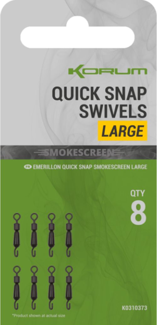 Vartej Rapid KORUM Smokescreen Quick Snap Swivel Large, 10buc/pac