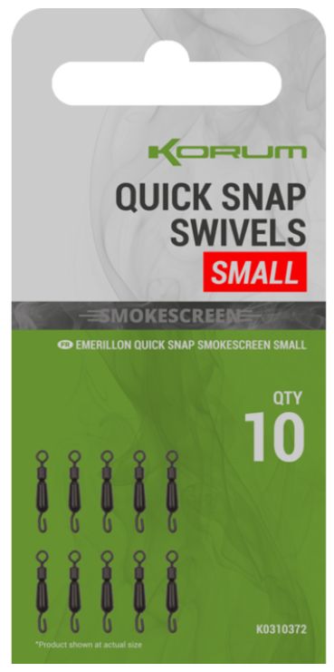 Vartej Rapid KORUM Smokescreen Quick Snap Swivel Small, 10buc/pac